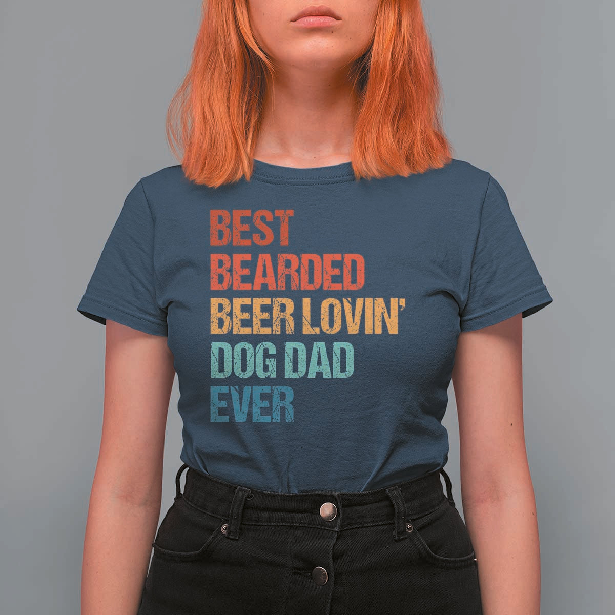 Best Bearded Beer Loving Dog Dad Ever T Shirt For Women Pet Lover Father's Day