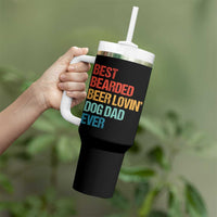 Best Bearded Beer Loving Dog Dad Ever Tumbler With Handle Pet Lover Father's Day