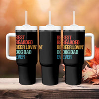 Best Bearded Beer Loving Dog Dad Ever Tumbler With Handle Pet Lover Father's Day