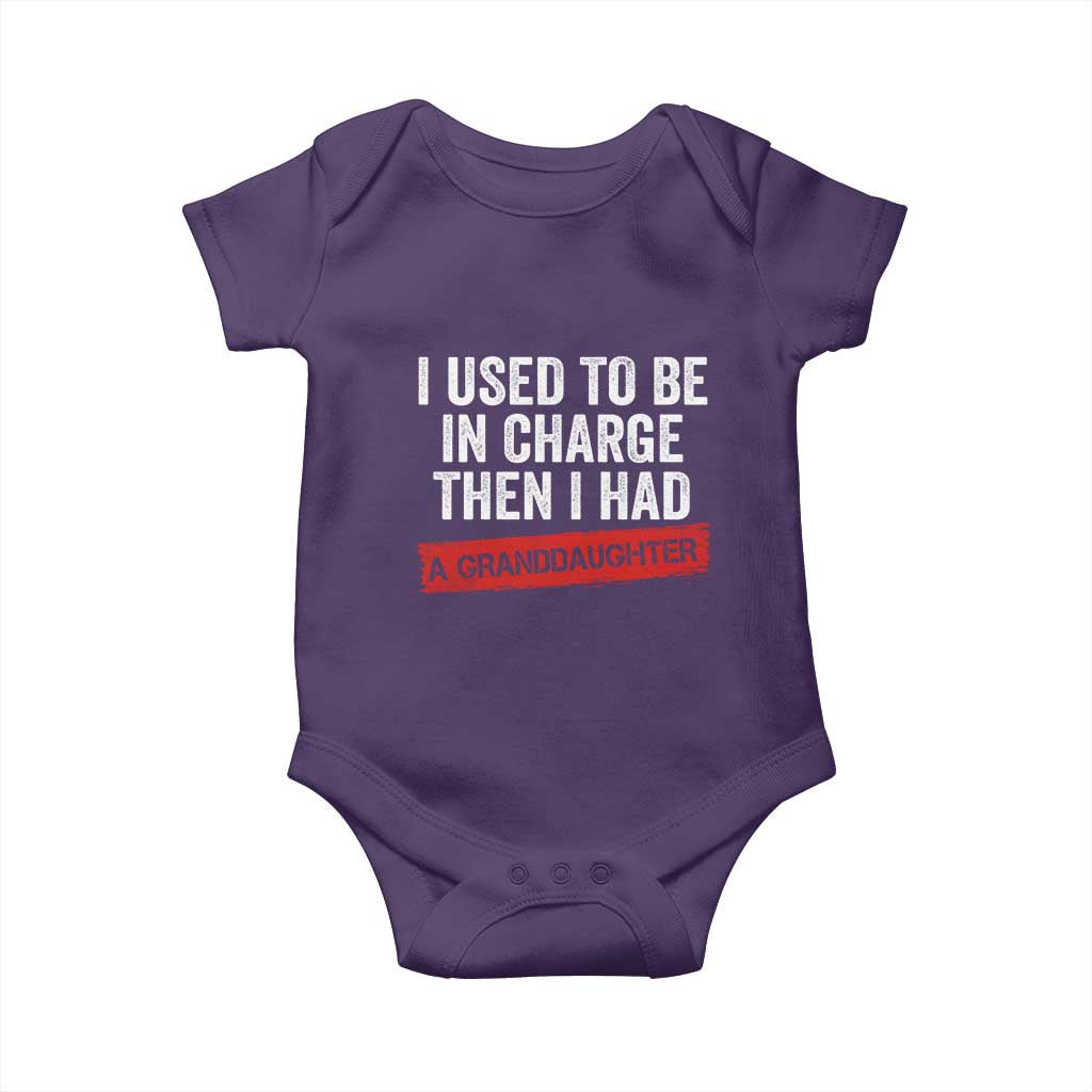 I Used To Be In Charge Then I Had A Granddaughter Baby Onesie Funny Girl Grandpa Father's Day