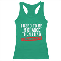 I Used To Be In Charge Then I Had A Granddaughter Racerback Tank Top Funny Girl Grandpa Father's Day