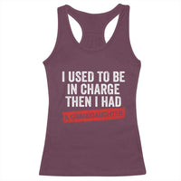I Used To Be In Charge Then I Had A Granddaughter Racerback Tank Top Funny Girl Grandpa Father's Day