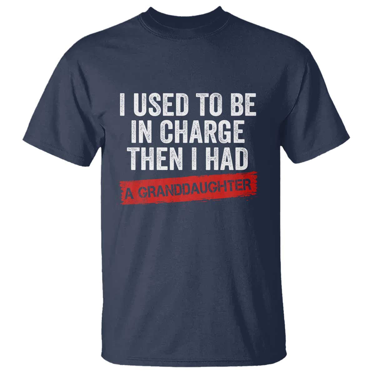 I Used To Be In Charge Then I Had A Granddaughter T Shirt Funny Girl Grandpa Father's Day