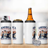 America Celebrating 250 Years Of Rejecting Kings 4th of July 4 in 1 Can Cooler Tumbler