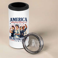 America Celebrating 250 Years Of Rejecting Kings 4th of July 4 in 1 Can Cooler Tumbler