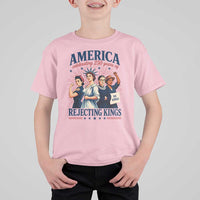America Celebrating 250 Years Of Rejecting Kings 4th of July T Shirt For Kid