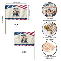 America Celebrating 250 Years Of Rejecting Kings 4th of July Patriotic Handheld Flag