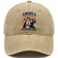 America Celebrating 250 Years Of Rejecting Kings 4th of July Washed Cotton Baseball Cap