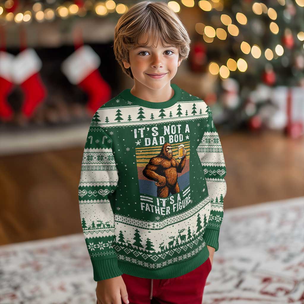 It Is Not A Dad Bod It Is A Father Figure Ugly Christmas Sweater Funny Beer Bigfoot Dad Father's Day