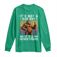 It Is Not A Dad Bod It Is A Father Figure Long Sleeve Shirt Funny Beer Bigfoot Dad Father's Day