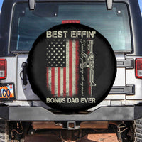 Best Effin Bonus Dad Ever Spare Tire Cover Step Dad Fathers Day Vintage American Flag