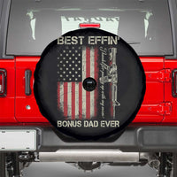 Best Effin Bonus Dad Ever Spare Tire Cover Step Dad Fathers Day Vintage American Flag