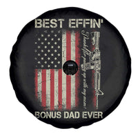 Best Effin Bonus Dad Ever Spare Tire Cover Step Dad Fathers Day Vintage American Flag