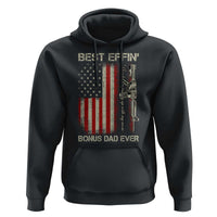 Best Effin Bonus Dad Ever Hoodie Step Dad Fathers Day Vintage American Flag