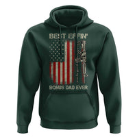 Best Effin Bonus Dad Ever Hoodie Step Dad Fathers Day Vintage American Flag