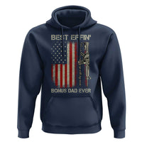 Best Effin Bonus Dad Ever Hoodie Step Dad Fathers Day Vintage American Flag