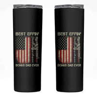 Best Effin Bonus Dad Ever Skinny Tumbler Step Dad Fathers Day Vintage American Flag