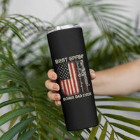 Best Effin Bonus Dad Ever Skinny Tumbler Step Dad Fathers Day Vintage American Flag
