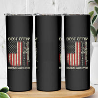 Best Effin Bonus Dad Ever Skinny Tumbler Step Dad Fathers Day Vintage American Flag