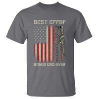 Best Effin Bonus Dad Ever T Shirt Step Dad Fathers Day Vintage American Flag