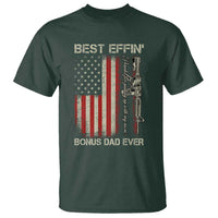 Best Effin Bonus Dad Ever T Shirt Step Dad Fathers Day Vintage American Flag