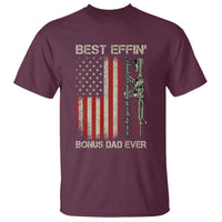 Best Effin Bonus Dad Ever T Shirt Step Dad Fathers Day Vintage American Flag