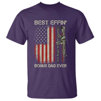 Best Effin Bonus Dad Ever T Shirt Step Dad Fathers Day Vintage American Flag