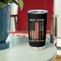 Best Effin Bonus Dad Ever Tumbler Cup Step Dad Fathers Day Vintage American Flag