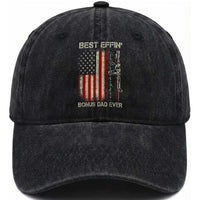 Best Effin Bonus Dad Ever Washed Cotton Baseball Cap Step Dad Fathers Day Vintage American Flag