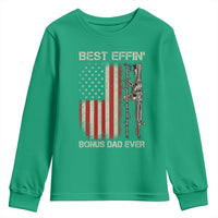 Best Effin Bonus Dad Ever Youth Sweatshirt Step Dad Fathers Day Vintage American Flag
