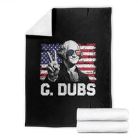 G Dubs George Washington Funny 4th Of July Throw Blanket Vintage American Flag