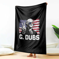 G Dubs George Washington Funny 4th Of July Throw Blanket Vintage American Flag