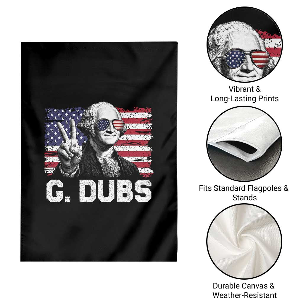 G Dubs George Washington Funny 4th Of July Garden Flag Vintage American Flag