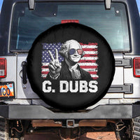 G Dubs George Washington Funny 4th Of July Spare Tire Cover Vintage American Flag