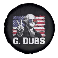 G Dubs George Washington Funny 4th Of July Spare Tire Cover Vintage American Flag