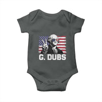 G Dubs George Washington Funny 4th Of July Baby Onesie Vintage American Flag
