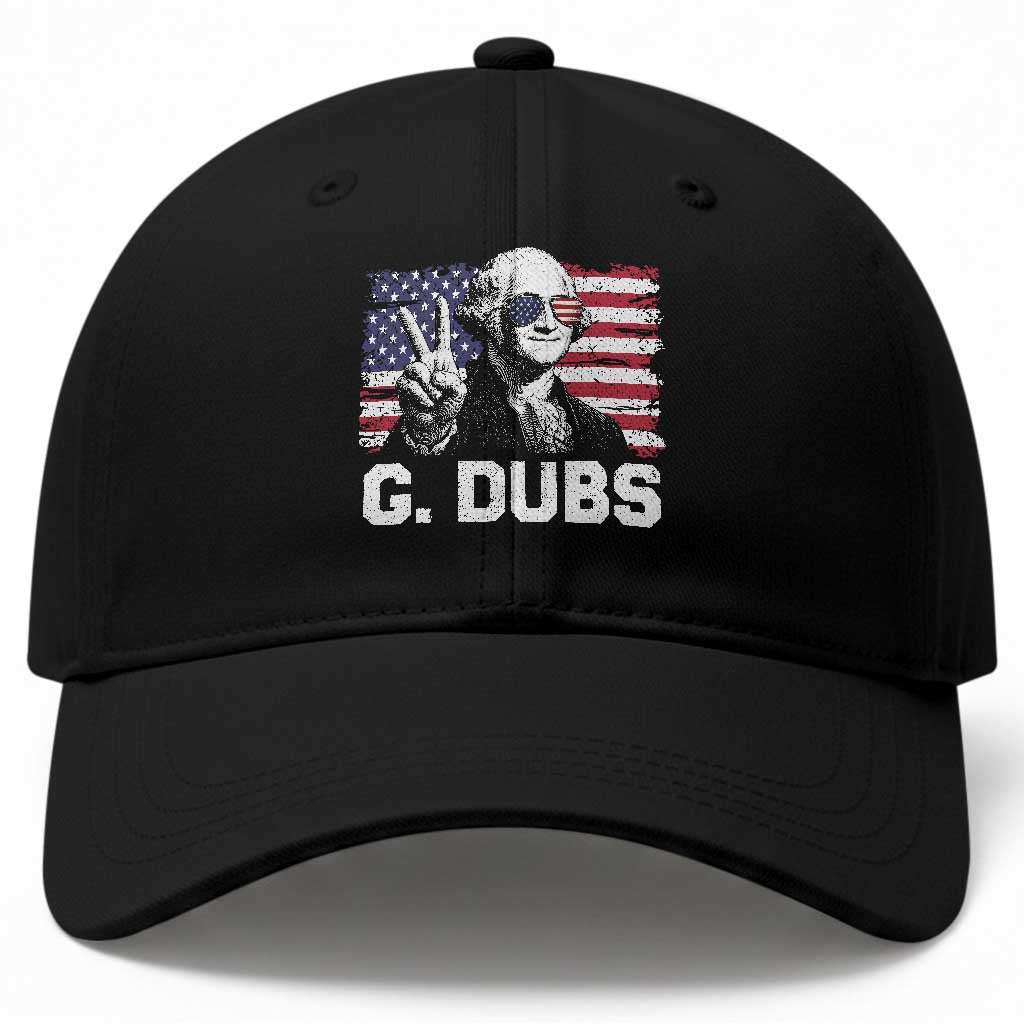 G Dubs George Washington Funny 4th Of July Baseball Cap Vintage American Flag