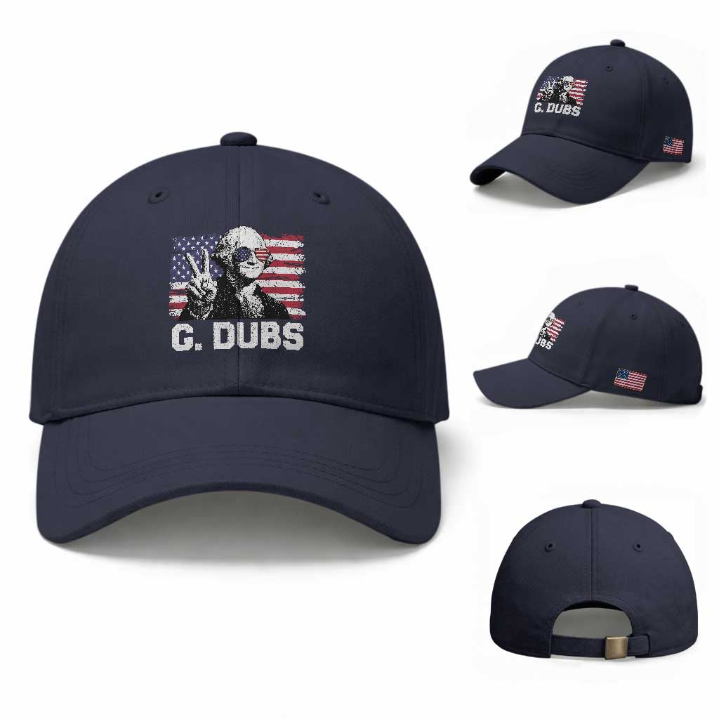 G Dubs George Washington Funny 4th Of July Baseball Cap Vintage American Flag