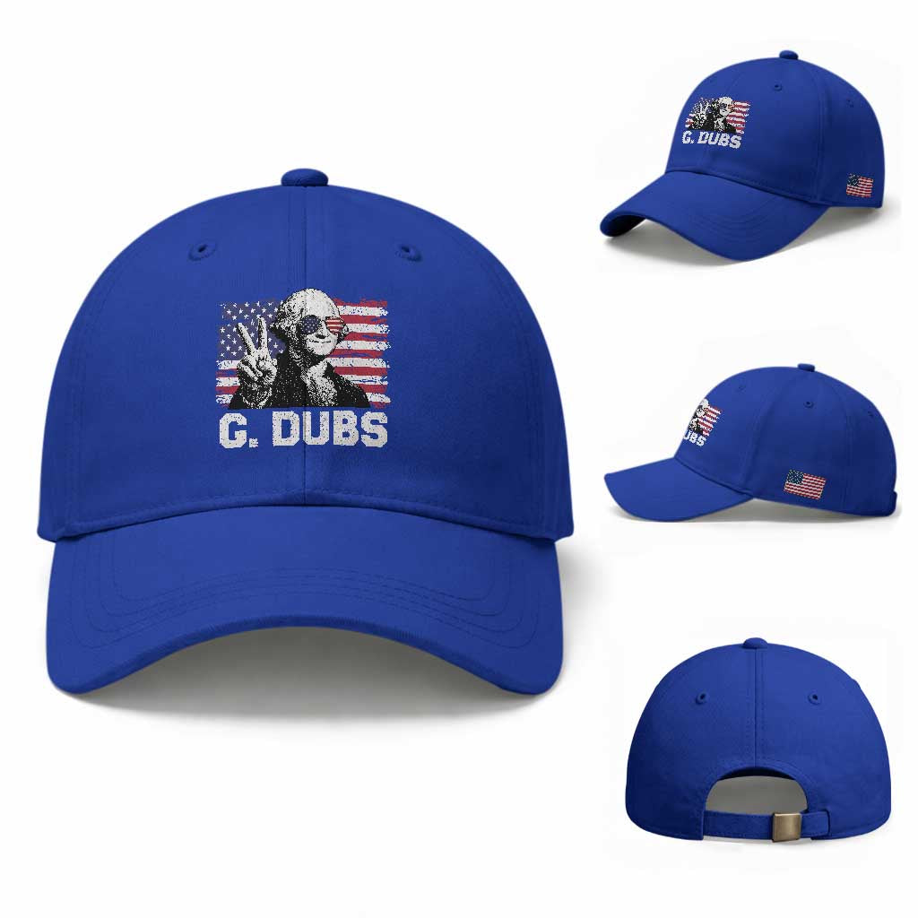 G Dubs George Washington Funny 4th Of July Baseball Cap Vintage American Flag