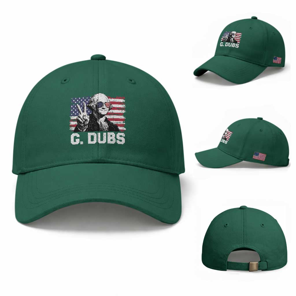 G Dubs George Washington Funny 4th Of July Baseball Cap Vintage American Flag