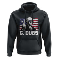 G Dubs George Washington Funny 4th Of July Hoodie Vintage American Flag