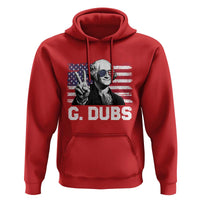 G Dubs George Washington Funny 4th Of July Hoodie Vintage American Flag