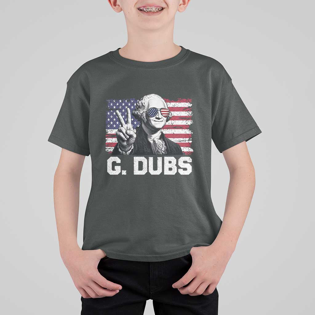 G Dubs George Washington Funny 4th Of July T Shirt For Kid Vintage American Flag