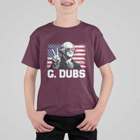 G Dubs George Washington Funny 4th Of July T Shirt For Kid Vintage American Flag