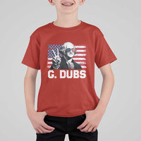 G Dubs George Washington Funny 4th Of July T Shirt For Kid Vintage American Flag