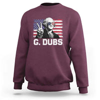 G Dubs George Washington Funny 4th Of July Sweatshirt Vintage American Flag