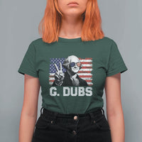 G Dubs George Washington Funny 4th Of July T Shirt For Women Vintage American Flag