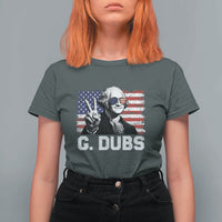 G Dubs George Washington Funny 4th Of July T Shirt For Women Vintage American Flag
