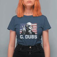 G Dubs George Washington Funny 4th Of July T Shirt For Women Vintage American Flag