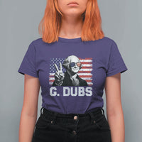G Dubs George Washington Funny 4th Of July T Shirt For Women Vintage American Flag